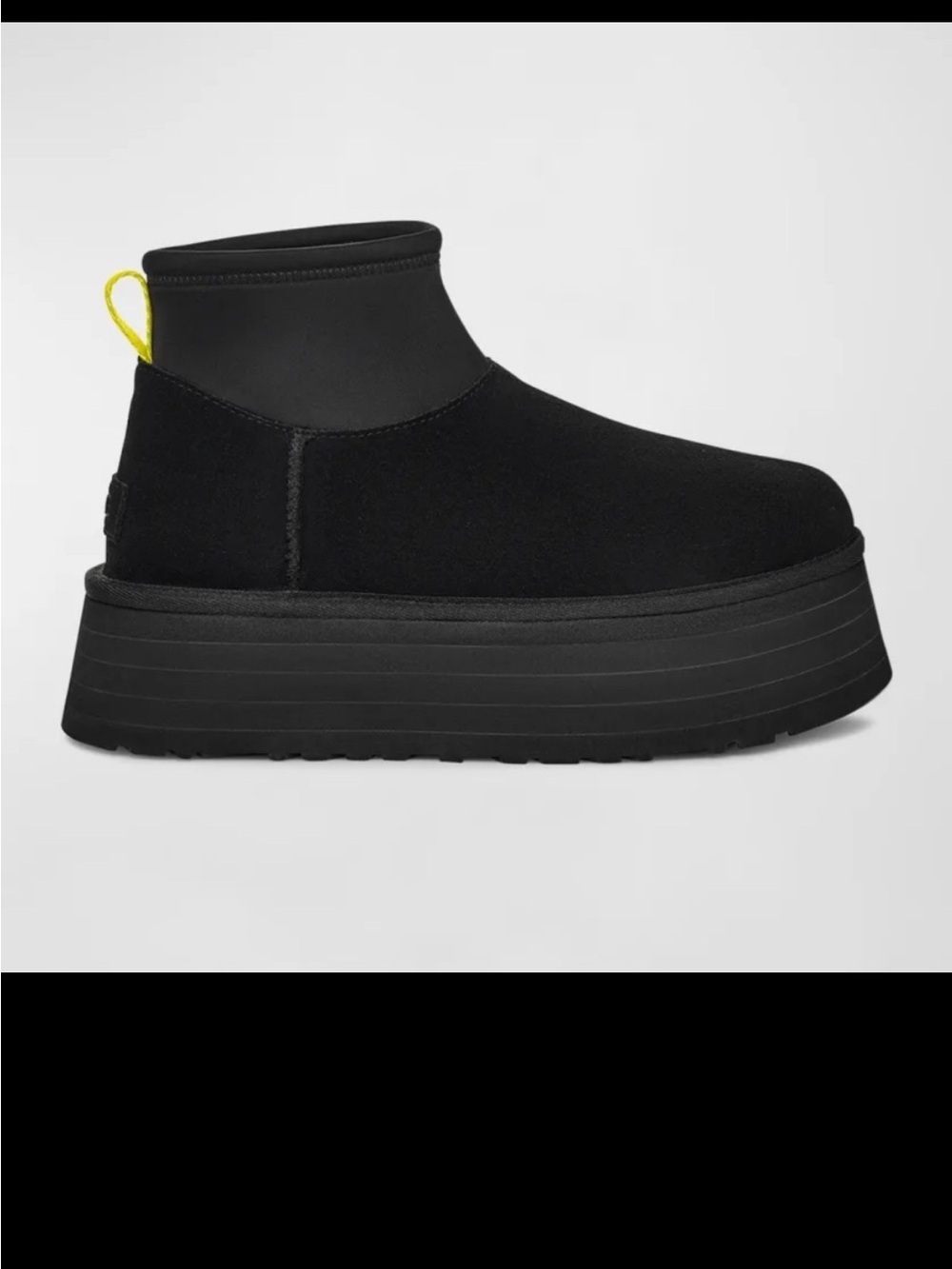 New Women’s UGG Classic Mini Dipper Cozy Ankle Boots Black Platform